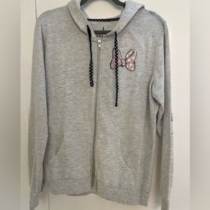 Disney Parks, Minnie Bow Zip Up Hoodie